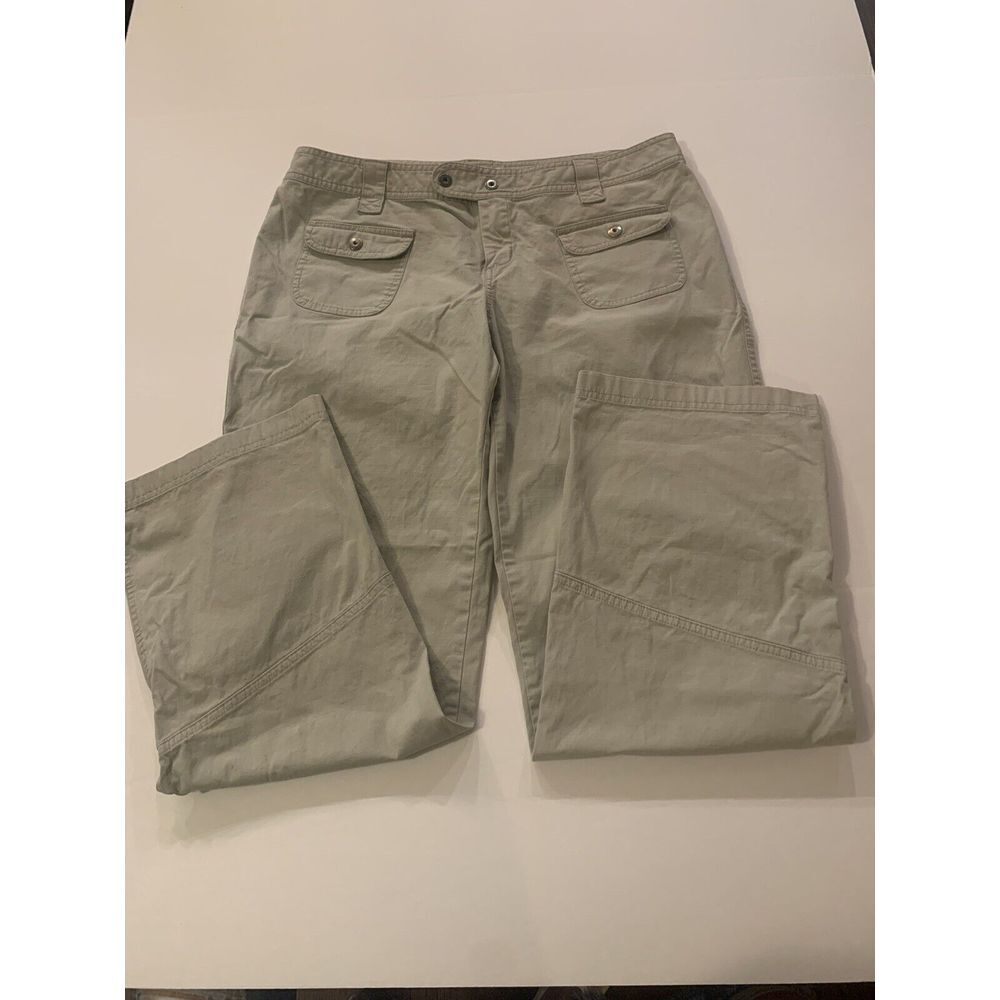 Columbia Women Khaki Cargo Roll Up Hiking Pants Size 12 AL 8487 Tan Straight Leg - Picture 1 of 6